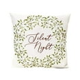 thumbnail image 4 of Silent Night Leaf Wreath | Throw Pillow | Christmas Pillow | Home Decor | Christmas Throw Pillows | Home Decor Modern | Farmhouse Decor, 4 of 6