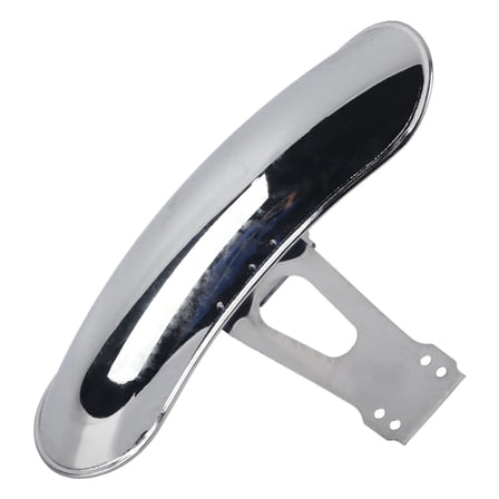 Motorcycle Front Fender, Motorcycle Mud Flap Guard Fairing Mudguard for CG125 Retro(silver)