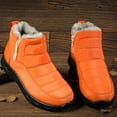thumbnail image 6 of CAICJ98 Women Snow Boots Warm Lined Ankle Booties Non Slip Outdoor Shoes Waterproof Winter Boots for Women (Orange,Size 10), 6 of 7