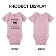thumbnail image 3 of Warning: Protected by A Ibizan Hound Dog Funny Baby Rompers Romper Bodysuit (Pink,18-24 Months), 3 of 5