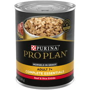 (12 Pack) Purina Pro Plan High Protein Senior Wet Dog Food, Beef and Rice Entree, 13 oz. Cans