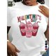 thumbnail image 1 of Camiseta de mujer para el Día de San Valentín, corte cómodo, algodón regular, adecuada para niñas. Camiseta para adultos, hombres, mujeres, adolescentes, jóvenes, adolescentes, jóvenes, deportes, casu, 1 of 7