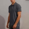 thumbnail image 5 of Antinious Men Solid Short Sleeve Collared Summer Button Casual Dress Shirts, 5 of 5