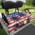 thumbnail image 4 of Pzuqiu Terry Cloth Golf Cart Seat Cover with American Palm Pattern, Warp Knitted Cover for Golf Trips and Outdoor, 4 of 9