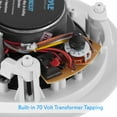 thumbnail image 2 of Pyle Ceiling & Wall Mount Speaker 5.25” 2-Way 70V Audio Stereo Subwoofer W/ Dome Tweeter (White), 2 of 4