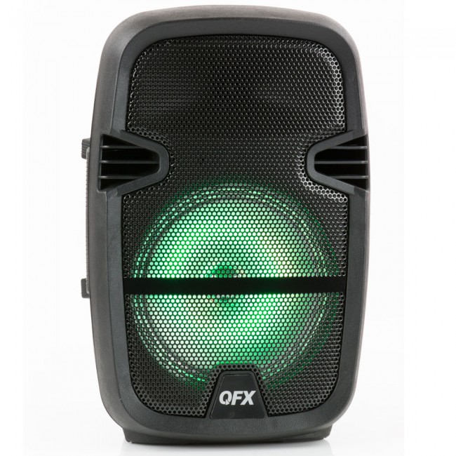 QFX PBX61087 Portable Party Speaker Wireless Microphone & Stand