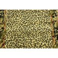 thumbnail image 5 of Unique Loom 3129927 Cheetah Botanical Border Animal Print Area Rug, 3 Feet 3 Inch x 5 Feet 3 Inch, Ivory/Black, 5 of 5