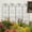 Black#5, variant on Garden Trellis, Metal Garden Arch with two plant stands 79.5'' Wide x 86.6'' High Climbing Plants Support Rose Arch Outdoor Black, Black Outdoor Garden Arch,Iron Metal Garden Trellis