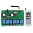 thumbnail image 1 of Module relais RF 6 canaux 110-240 V, 1 pièce, avec télécommande et interrupteur, 1 of 4