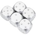 thumbnail image 4 of KAIYANG Juego de dados de mesa de aleación de aluminio de 5 piezas con caja de almacenamiento (caja rectangular plateada), 4 of 5