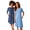 French Blue Butterflies, variant on Plus Size 2-Pack Sleepshirts