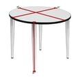 thumbnail image 4 of Regency Kahlo 42 in. Round Breakroom Table- Noble Oak Top, Chrome Tapered Legs, 4 of 6
