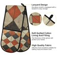 thumbnail image 2 of Yayeee Double Oven Mitt Kitchen Heat Resistant Baking 35" x7" Quilted Glove, Checkered Pattern, 2 of 6