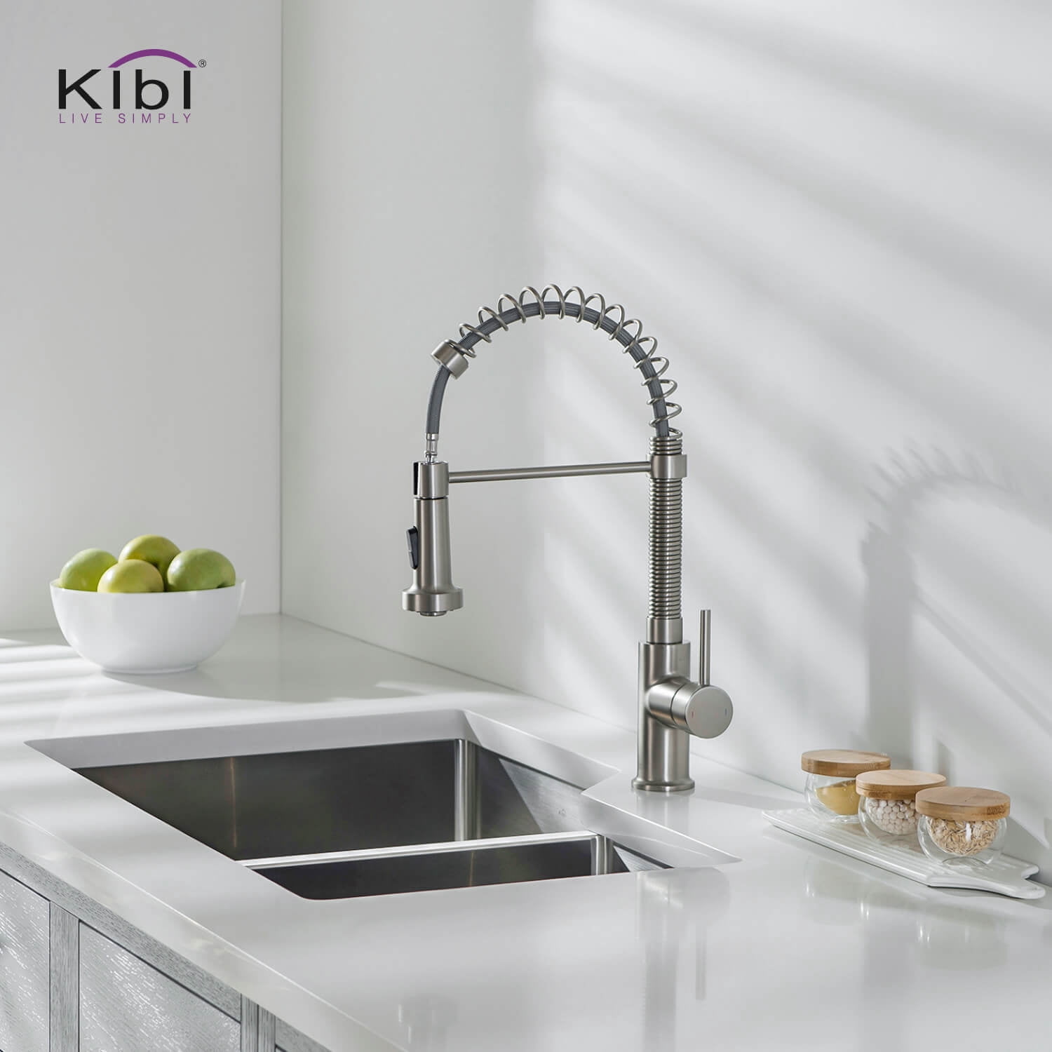 Kibi Aurora Single Handle Pull Down Kitchen Sink Faucet