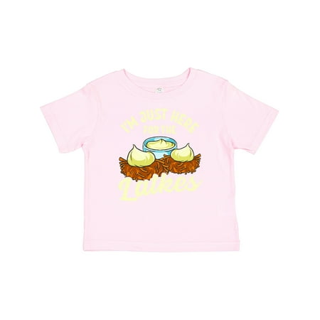 

Inktastic Hanukkah Funny Here for Latkes Gift Toddler Boy or Toddler Girl T-Shirt