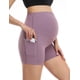 thumbnail image 1 of Pantalones cortos de yoga para maternidad HOFISH Over The Belly Morandi Purple S, 1 of 6