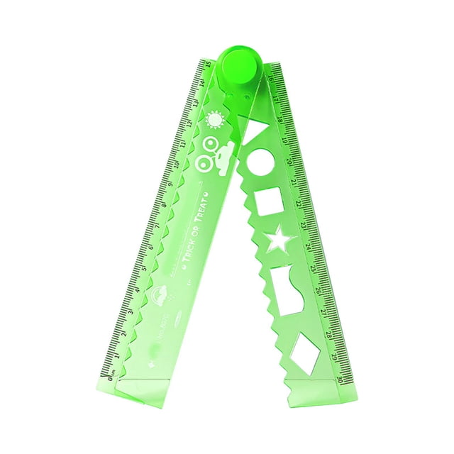 Clearance! Delayuji Measuring Tool Ruler Flexible Ruler Clear Rulers 30Cm Pvc Shatterproof Folding Flexible Ruler for Classrooms Home Transparent A Green