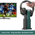 thumbnail image 6 of Rybozen Wireless Headphones for TV Watching with 2.4G Digital RF Transmitter Charging Dock Hi-Fi Soft Over-Ear Headset, 6 of 7