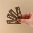 thumbnail image 1 of 1PC Fashion Hair Accessories Sweet Grey Color Matte Hair Clip Headwear Hairpins Rectangle Shape KHAKI, 1 of 1