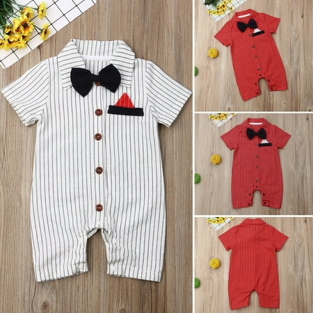 Bow tie romper for baby cheap boy