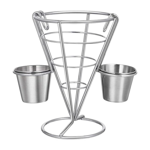 Lipstore Panier à Frites Cône pour Pique-Nique Restaurant Table Double Tasse