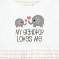 thumbnail image 4 of Inktastic My Grandpop Loves Me Elephant Girls Baby Dress, 4 of 5