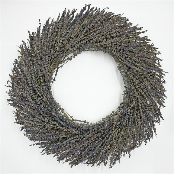 Pemberley Row Preserved Purple Lavender Wreath Round 21"