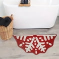 thumbnail image 5 of Honeeladyy Christmas Snowflake Shaped Bath Rug – Ultra-Absorbent Non-Slip Holiday Floor Mat with PVC Backing for Bathrooms, Entryways, Kitchens, 15.7x23.6 Inches, 5 of 6