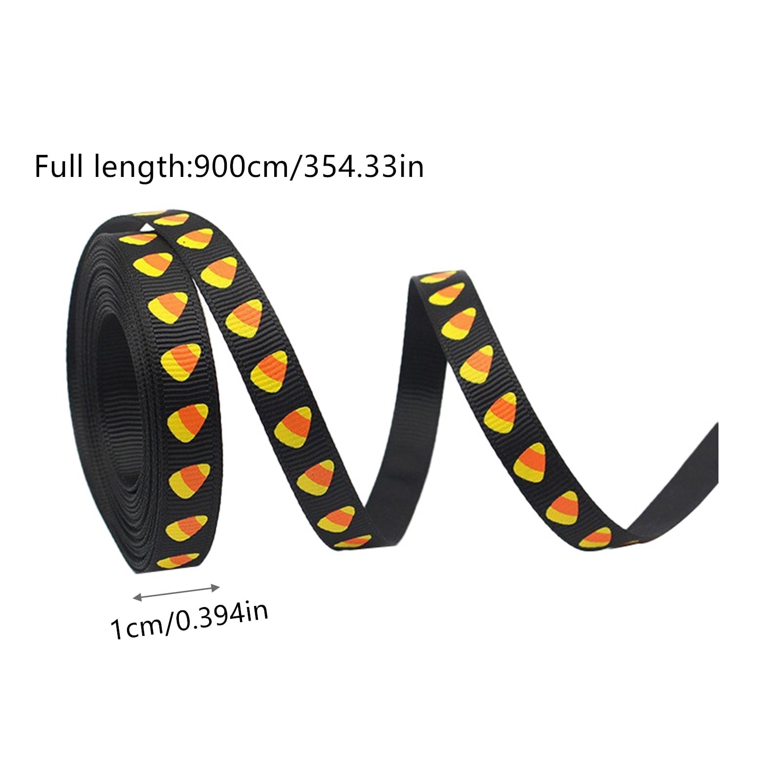 Halloween Wired Edge Ribbon - Bat, Spider Web & Skull Printed Grosgrain Ribbon for Wreaths, Gift Wrapping & Party Decorations - 10 Yard DIY Craft Ribbon
