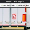 thumbnail image 4 of Caution This Truck Makes Wide Turns Vinyl Decal Sticker Many Colors & Sizes Wide Turn Sign Truck Safety Markings for Dry Van and Reefer Trailers Truck Decals & Markings (5" x 8", Red), 4 of 8