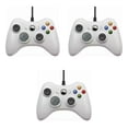 thumbnail image 1 of Paquete 3 Controles genericos Alambrico Compatible con consolas Xbox 360 Y Pc Windows Gamepad Blanco, 1 of 1