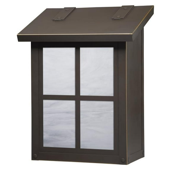 Americas Finest Lighting AF-3131-BZ-WW Window 14 Verical Mailbox, Wispy White - Architectural Bronze