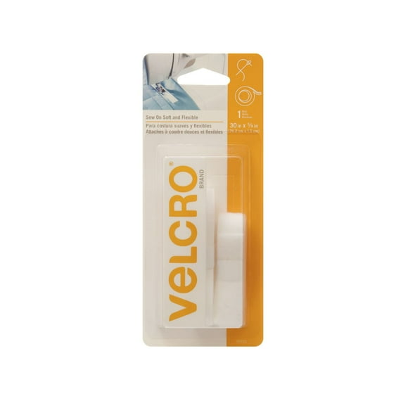 Ruban à coudre Velcro, Doux et flexible - 30" Blanc 30" x 5/8" (76.2cm x 1.5cm)