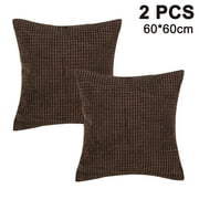 Pack of 2, Corduroy Soft Decorative Square Throw Pillow Cover Cushion Covers Pillowcase, Home Decor Decorations for Sofa Couch Bed Chair
