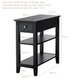 thumbnail image 3 of Costway Mesita Auxiliar con 3 Niveles y 1 Cajón Mesa Baja para Salón Casa y Oficina Negro 60 x 28.5 x 61cm, 3 of 10