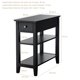 thumbnail image 3 of Costway Mesita Auxiliar con 3 Niveles y 1 Cajón Mesa Baja para Salón Casa y Oficina Negro 60 x 28.5 x 61cm, 3 of 10