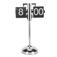 thumbnail image 1 of Flip Clock, Retro Vintage Design Auto Flip Desk Table Clock Stainless Steel Telescopic Pull Rod Flip Desk Clock Battery Powered Flip Down Clock for  School Hotel, 1 of 8