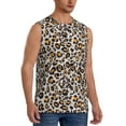 thumbnail image 2 of Uemuo Leopard Pattern Men's Sleeveless T-Shirt,Muscle Athletic Tank Top, Moisture-wicking Quick-dry Breathable Classic Tee Top for Gym Run Outdoor Sports-X-Large, 2 of 8