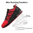 thumbnail image 3 of Mens Athletic Shoes Red Breathable Workout Gym Tennis Walking Air Cushion Running Sneakers US 11, 3 of 5