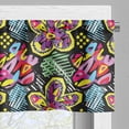 thumbnail image 5 of Ambesonne Colorful Valance & Curtain, Vibrant Floral, 55"x24", Multicolor, 5 of 6