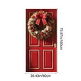 thumbnail image 3 of PRETXORVE 35 X 71 Inches Christmas Door Curtain Christmas Door and Wall Decor for Festive Parties, 3 of 6