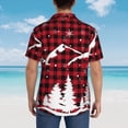 thumbnail image 6 of Balery Christmas Tree Buffalo Plaid Print Men's Hawaiian Shirts Short Sleeve Beach Shirt Relaxed Fit Vacation Button Down Shirts-Small, 6 of 9