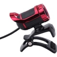 thumbnail image 4 of ZOUSSIQI Webcam Camera USB 2.0 12M Pixels Clip-on Webcam Web Camera 360° Rotating Stand Built-in Microphone for Both Laptop and Desktop PC(Red) CA919-14042, 4 of 7