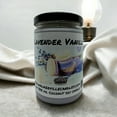thumbnail image 3 of Lavender Vanilla Vegan Coconut Soy 12 oz/ 355 ml Candle Hand-poured, Eco-friendly, Clean Burning, Floral, 3 of 5
