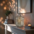 thumbnail image 4 of Candle Lantern with Glass and Decorative Gold Finished Frame for Home Decor Console Table Centerpiece Patio Garden Dining Living Room Bedroom Office Farmhouse Events Wedding Decorations - Set of 4, 4 of 8