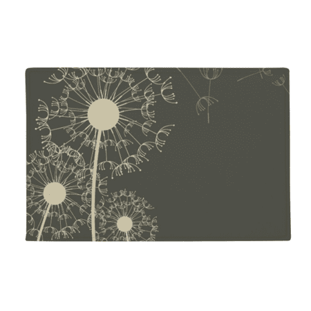 Dandelion Flowers s Illustration Ground Mat Non Slip Floor Bathroom Door Rug Carpet