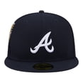 thumbnail image 2 of Men's New Era  Navy Atlanta Braves Hidden Hit 59FIFTY Fitted Hat, 2 of 5