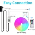 thumbnail image 7 of LED Neon Rope Lights - 16.4ft 24V RGB Flexible Strip Lights with Remote and APP Control, IP65 Waterproof for Bedroom and Outdoor Decor, 7 of 7