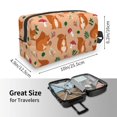 thumbnail image 4 of Goofa Squirrel And Mushroom Printed Toiletry Bag with Handle,Large Capacity Travel Makeup Cosmetic Bag for Women, Carry on Airport Airline Compliant Bag, 4 of 9