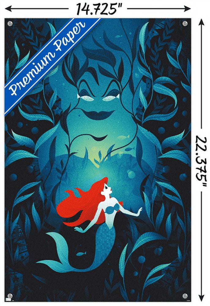 Disney Princess - Ariel - Good vs Evil Wall Poster with Pushpins, 14.725" x 22.375"